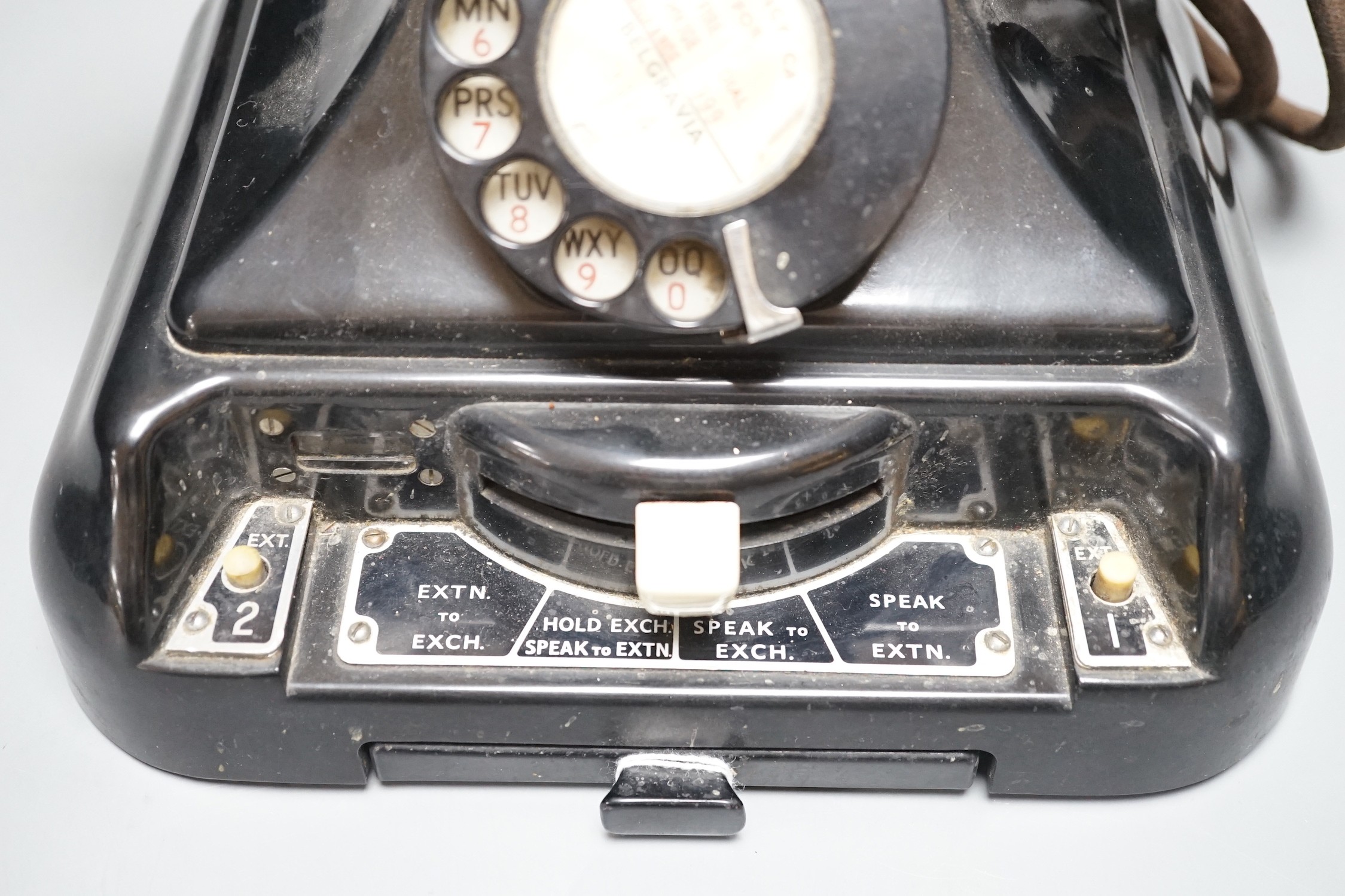 A vintage Bakelite GPO telephone